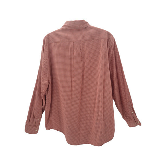 Henry Cotton's Red White Check Long Sleeve Chest Pocket Button Down Dress Shirt - Picture 3 of 14